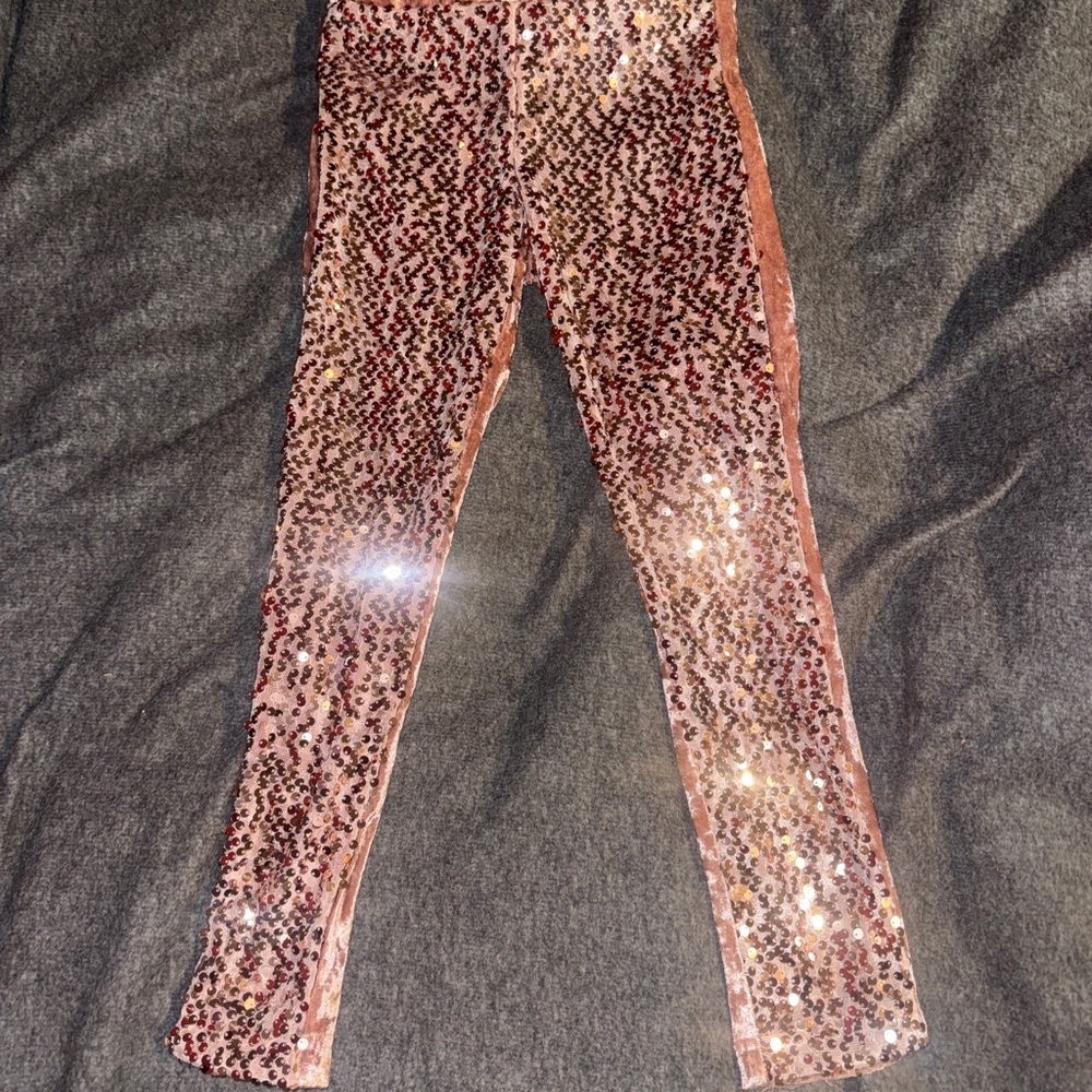 Joyfolie Glittering Pink Sequin Leggings